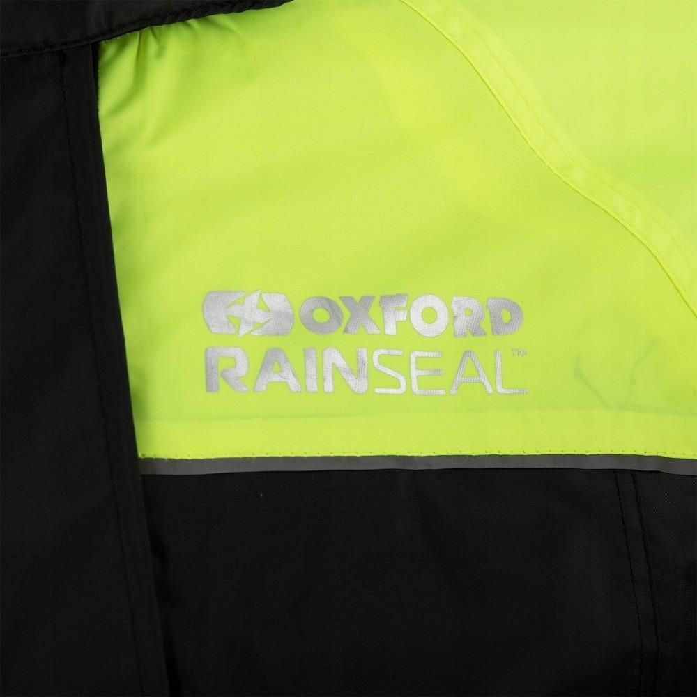 Oxford Producten Rainseal Overjas Motorfiets Natweer Gear, Zwart/Fluo