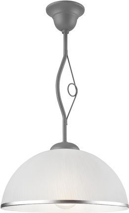 Lamkur Retro II 39374 lampa wisząca zwis 1x60W E27 srebrna/biała