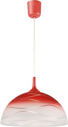 Lamkur Sfera 28095 lampa wisząca zwis 1x60W E27 czerwona/biała