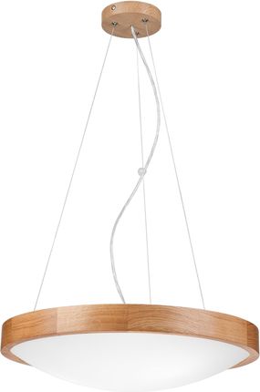 Lamkur Anello Z 41551 lampa wisząca zwis 3x60W E27 drewniana/biała