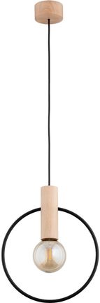 Alfa Labo 61135 lampa wisząca zwis 1x60W E27 czarna/drewniana