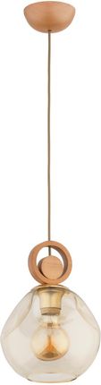 Alfa Sara 61186 lampa wisząca zwis 1x60W E27 drewniana/złota