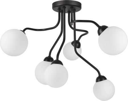 Lamkur Holly 44736 plafon lampa sufitowa 6x5W G9 czarny/biały