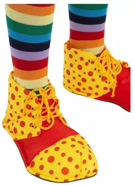 Dress Up America Polka Dot Clown Shoe Covers – One Size Fits Most, Multi-Colored Costume Accessory