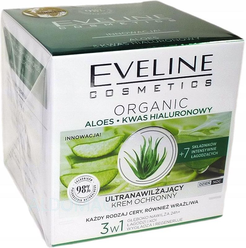 Krem Eveline Cosmetics Organic Ochronny Aloes na dzie i noc 50ml - Opinie  i ceny na Ceneo.pl