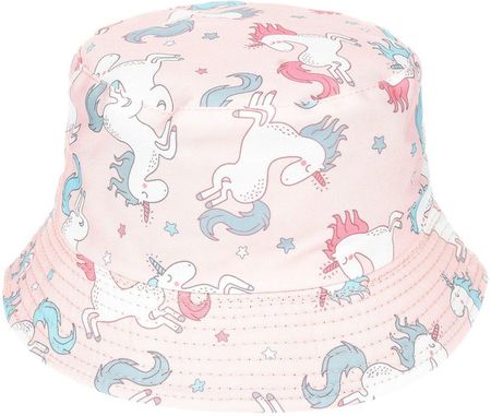 Kapelusz dwustronny bucket hat dziecięcy różowe jednorożce kap-md-10