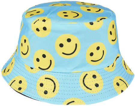 SMILE na błękicie dwustronny kapelusz dziecięcy bucket hat KAP-MD
