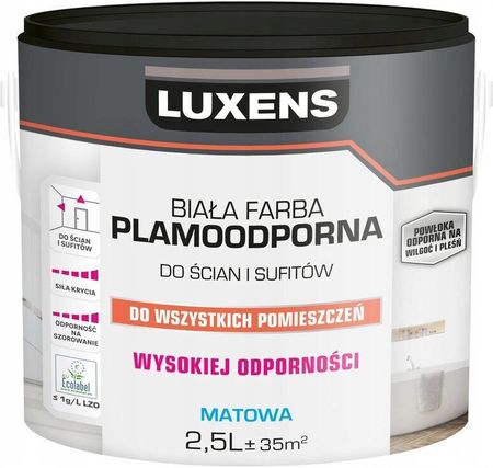 Luxens Farba Plamoodporna Biała 2.5L