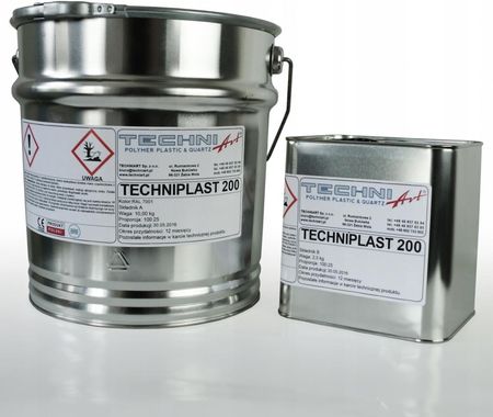 Techniplast Żywica Epoksydowa Do Posadzek 12,5kg Czarny RAL9005