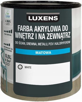 Luxens Emalia Akrylowa Jednowarst. 0.5L White Mat