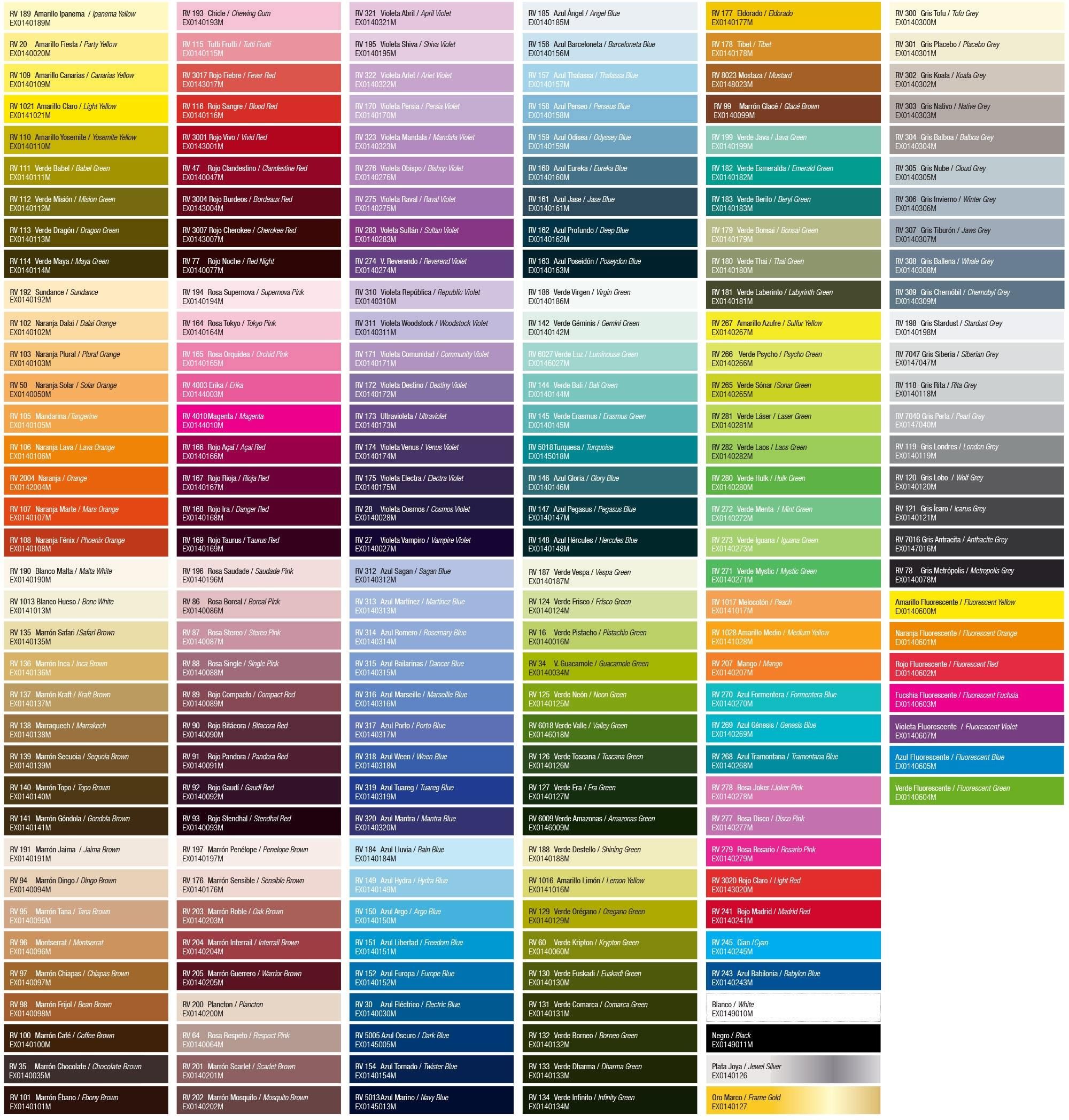 Mtn 94 Color Chart Mtn 94 | Dots Cambodia