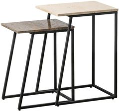Bigbuy Home Stolik 45X35 63,5 Cm Brązowy Krem Marmur Żelazo (2 Sztuk) 692114