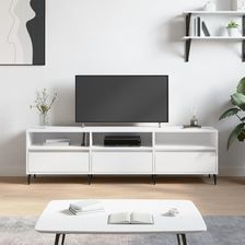 vidaXL Szafka Pod Tv Biała 150X30X44,5 Cm Materiał Drewnopochodny 177579