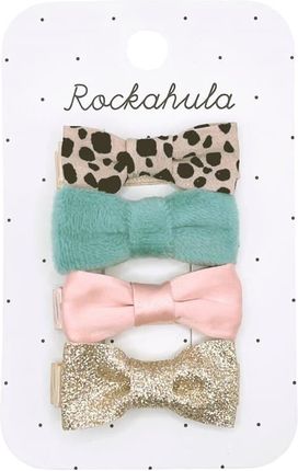 Rockahula Kids 4 Spinki Do Włosów Leopard Love Mini Bow