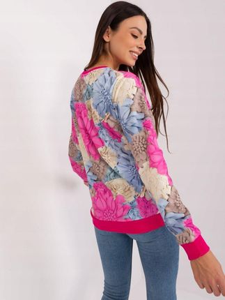 Bluza różowa z nadrukiem kwiatów L/XL Rue Paris