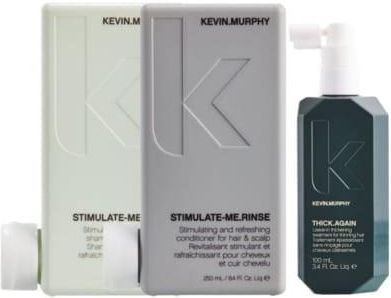 Kevin Murphy Stimulate-Me Zestaw Dla Mężczyzn: Stimulate-Me.Wash Szampon 250 Ml + Stimulate-Me.Rinse Odżywka 250 Ml + Thick.Again Kuracja 100 Ml