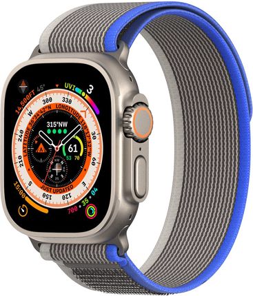 Dux Ducis Sportowy pasek na rzepy do Apple Watch 8 / 7 / 6 / SE / 5 / 4 / 3 / 2 / 1 (38, 40, 41 mm) Strap YJ Version - niebiesko-szary