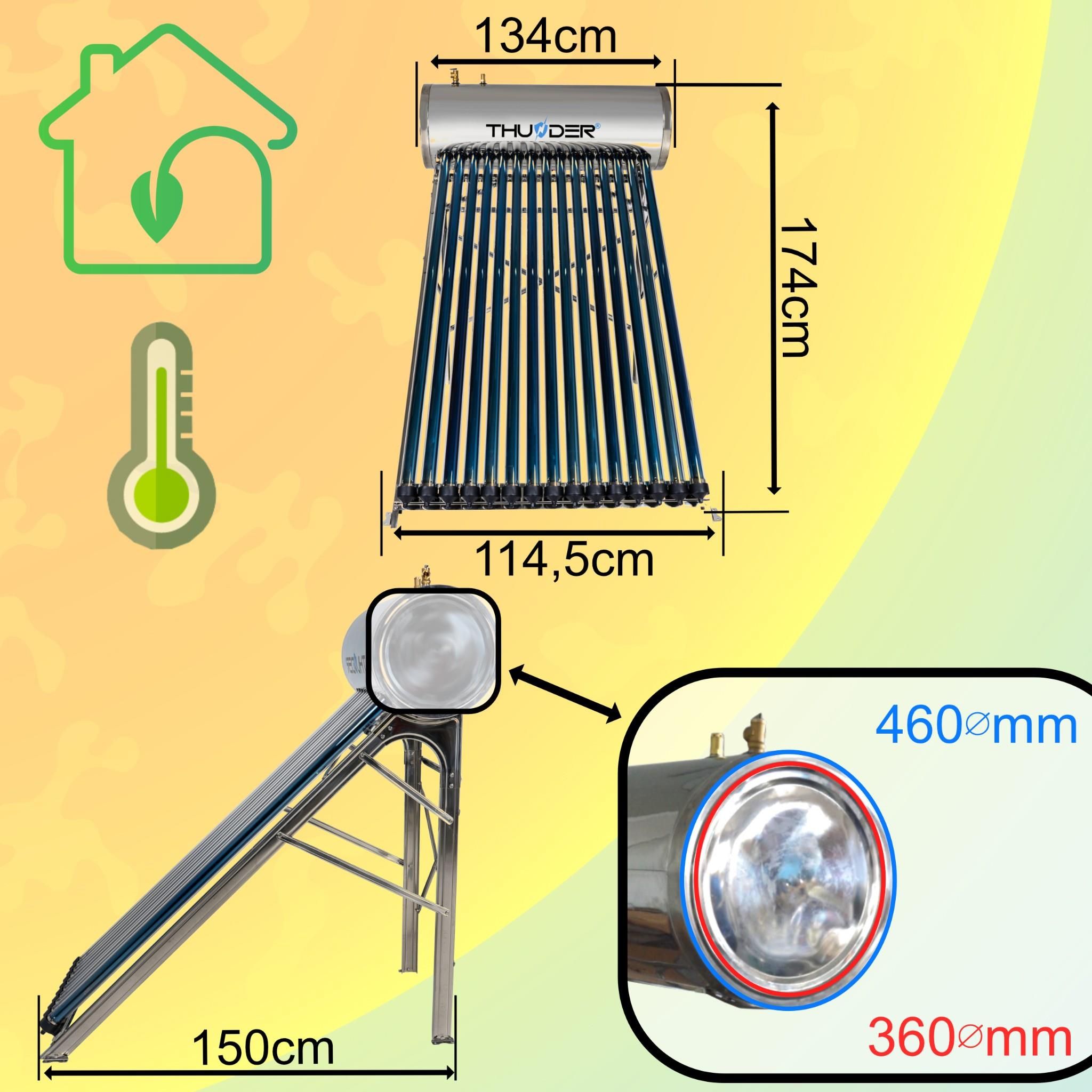 Kolektor Słoneczny Thunder Kolektor Słoneczny Ciśnieniowy Ze Zbiornikiem 150l Opinie I Ceny