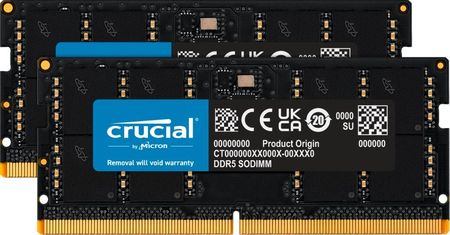 Crucial Pamięć RAM DDR5 KIT 64GB 2x32GB SO-DIMM 262-Pin 5200MHz/PC5-41600 (CT2K32G52C42S5)