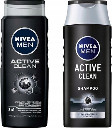 Nivea Men Active Clean Zestaw Kosmetyków Do Pielęgnacji 2 Szt.