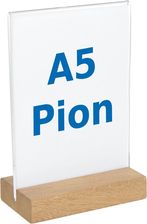 Select Stojak A5 Pion Z Plexi Na Ulotkę, Opis Menu Drewno
