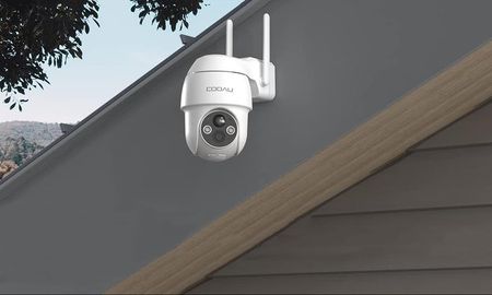 Cooau Kamera Zewnętrzna Obrotowa Ip Wifi 2K 3Mpx 4X Zoom - zdjęcie 3