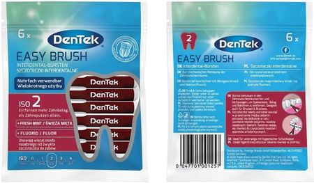 Dentek Easy Brush ISO 2 szczoteczki interdentalne 6 szt.