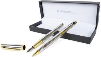 Długopis + Piór Wieczne Centarus Srebrny Fandy