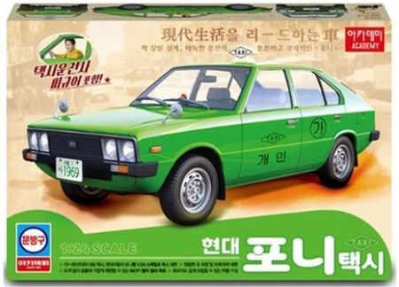 Model Plastikowy Hyundai Pony Gen. 1 Taxi 1/24