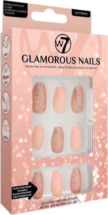 W7 Glamorous Nails Sztuczne Paznokcie Glitterati 24 Szt./1 Opak.