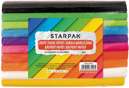 Starpak Bibuła Marszczona Mix Kolorów 10Szt