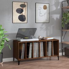 Vidaxl Szafka Na Płyty Brązowy Dąb 100X38X48 Cm 124939
