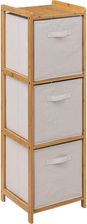 5Five Simply Smart Wysoki Regał Bambusowy Tidy Z 3 Materiałowymi Koszami Wys. 109,5 Cm 79600