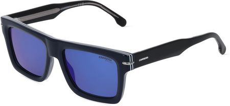 CARRERA 305/S Unisex-Okulary słoneczne Pełna obręcz Kwadrat Octan-ramka, niebieski