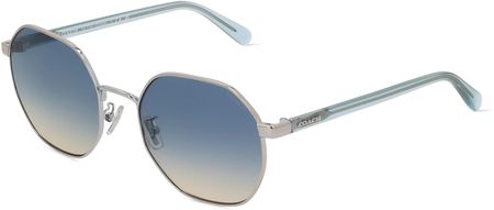 COACH HC7147 Panie-Okulary słoneczne Pełna obręcz Ośmiokątny Metal-ramka, srebrny