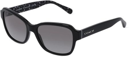 COACH HC8232 Panie-Okulary słoneczne Pełna obręcz Motyl Octan-ramka, czarny
