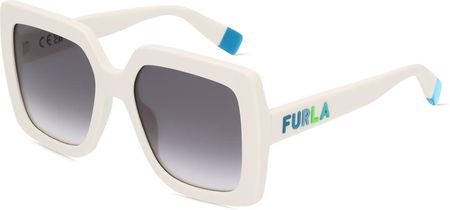 FURLA FULSFU685 Panie-Okulary słoneczne Pełna obręcz Kwadrat, biały