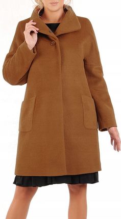 Modny płaszcz jesienny Amelia z alpaki