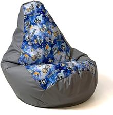 Zdjęcie Go Gift Pufa Worek Sako Grusza Druk Szary Statek Kosm L 105X80 348034 - Płoty