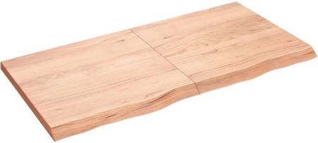 vidaXL Półka Jasnobrązowa 120X60X4 Cm Lakierowane Lite Drewno Dębowe 13452-363698