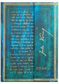 Paperblanks 2024 Verne Twenty Thousand Leagues Embellished Manuscripts   I Paperblanks 2024 Verne Twenty Thousand Leagues Embellished Manuscripts Collection 12 Month Midi Horizontal Wrap Closure 160 Pg 100 Gsm 