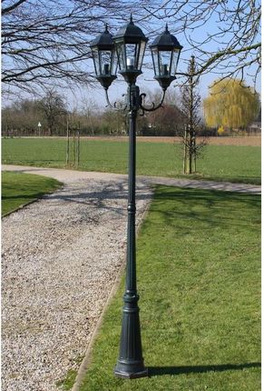 Vidaxl Stojąca Lampa Ogrodowa 3-Ramienna 230 cm Ciemnozielona Czarna 40243