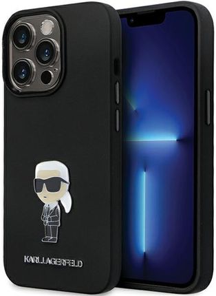 Karl Lagerfeld Klhcp13Xsmhknpk Iphone 13 Pro Max 6 7" Czarny Black Silicone Ikonik Metal Pin