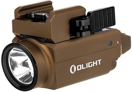 Latarka z celownikiem laserowym Olight BALDR S Desert Tan - 800 lumenów, Green Laser