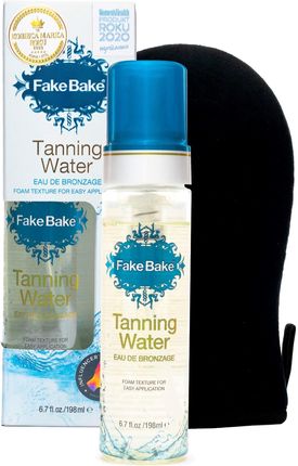 Fake Bake Tanning Water Zestaw: Samoopalacz W Piance 198 ml + Rękawica Do Aplikacji 1 Szt.