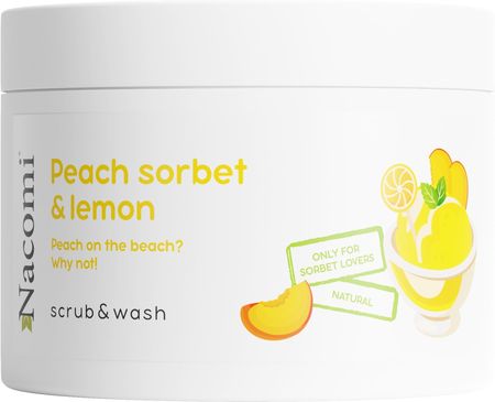 Nacomi Peach Sorbet&Lemon Peeling Do Ciała Sorbet Brzoskwiniowy I Cytryna 100 ml