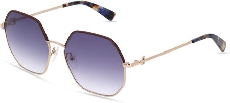 Longchamp LO140SL Panie-Okulary słoneczne Pełna obręcz Ośmiokątny Metal-ramka, złoty