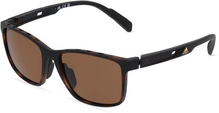 ADIDAS SP0035 Mężczyźni-Okulary słoneczne Pełna obręcz Kwadrat Tworzywo sztuczne-ramka, hawana