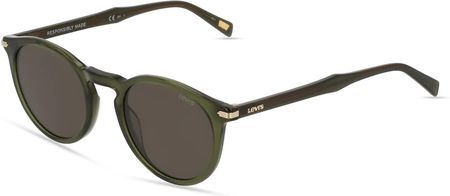 Levi's LV 5019/S Mężczyźni-Okulary słoneczne Pełna obręcz Panto Recyklingowany-ramka, zielony