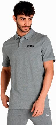 Koszulka polo męska Puma ESS PIQUE szara 84722603 - zdjęcie 3